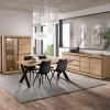 Woon- En Eetkamers|Ygo Eetkamer MACOUN: Dressoir + Glaskast + ABBEY Tafel + 4 stoelen LORRY zwart