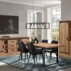 Woon- En Eetkamers|Ygo Eetkamer VERDUN: Dressoir + Combikast + Tafel 200x100 + 4 stoelen LISSONI PU Zwart