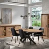 Woon- En Eetkamers|Ygo Eetkamer VERDUN: Dressoir + Combikast + Tafel Ovaal 230x120 + 4 stoelen LISSONI PU Zwart