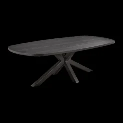 Eettafels|Ygo Eettafel ARTEGO Ovaal Sterpoot 200x100 Zwart