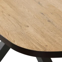 Eettafels|Ygo Eettafel ARTEGO Ovaal 200x100 Sterpoot Scarlet Oak