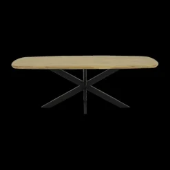 Eettafels|Ygo Eettafel BILLIE Deens Ovaal 220x110 Naturel Spinpoot