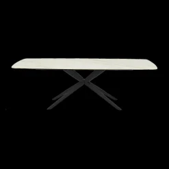 Eettafels|Ygo Eettafel DOMINIK 240x120 Keramiek Wit/Cognac