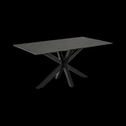 Eettafels|Ygo Eettafel FERRIS Glass/Keramiek Zwart