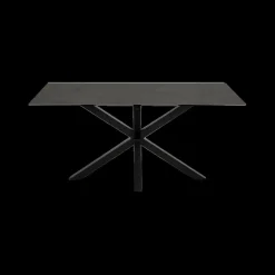 Eettafels|Ygo Eettafel FERRIS Glass/Keramiek Zwart