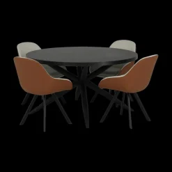 Eettafels|Ygo Eettafel FIONA Old Piano Ø130