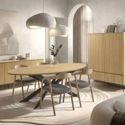 Eettafels|Ygo Eettafel FURANO Ovaal 220x110 Sterpoot