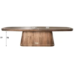 Eettafels|Ygo Eettafel GONZALO 300x120 Massief Acacia