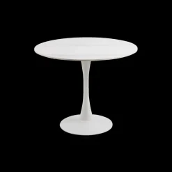 Eettafels|Ygo Eettafel GRANTHAM Keramiek Mat Wit Ø90cm