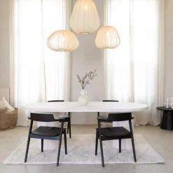 Eettafels|Ygo Eettafel ITHAKA Ovaal 220x110 Microcement Kolompoot