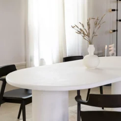 Eettafels|Ygo Eettafel ITHAKA Ovaal 220x110 Microcement Kolompoot
