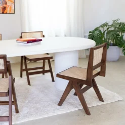 Eettafels|Ygo Eettafel ITHAKA Ovaal 220x110 Microcement Kolompoot