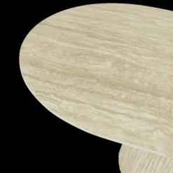 Eettafels|Ygo Eettafel KINGSTON Ovaal 200x100 Travertin Steen