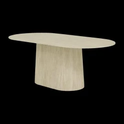 Eettafels|Ygo Eettafel KINGSTON Ovaal 200x100 Travertin Steen