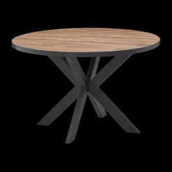 Eettafels|Ygo Eettafel LUCIEN Ø120 Industrial Oak/Rand Zwart