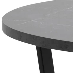 Eettafels|Ygo Eettafel MAITE Marble Black Ø110cm