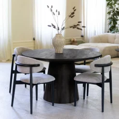 Eettafels|Ygo Eettafel MARANZA Ø130 Mangohout Bruin