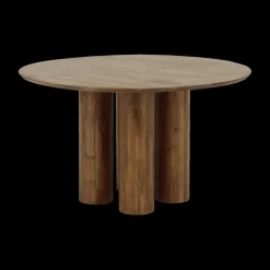 Eettafels|Ygo Eettafel MAYA Rond Ø130 Acacia Walnoot