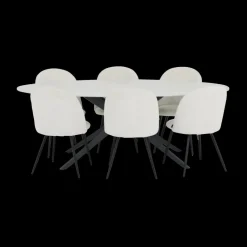 Eettafels|Ygo Eettafel MONET Ovaal Keramiek Wit 240x120