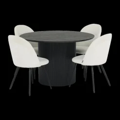 Eettafels|Ygo Eettafel PORTO Decor Donkerbruin Ø120