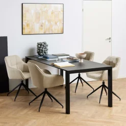 Eettafels|Ygo Eettafel TUVA Keramiek zwart 200x90