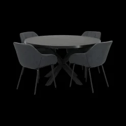 Eettafels|Ygo Eettafel Verlengbaar SILVA Noir Ø140/Ø180