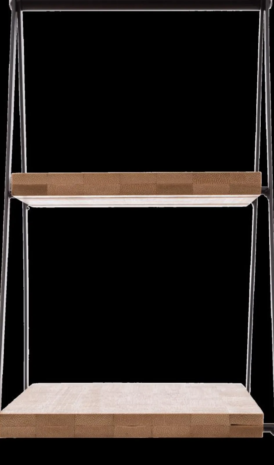 Tafelaccessoires|Servies|Ygo Etagère APRIX 2Niv. Met. Zwart/Bamboe