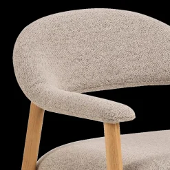 Fauteuils|Ygo Fauteuil COLETTE Monza Beige - Poot Eik