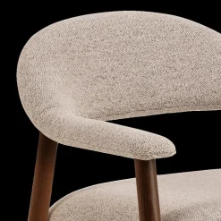 Fauteuils|Ygo Fauteuil COLETTE Monza Beige - Poot Walnoot