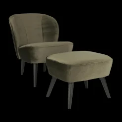 Fauteuils|Ygo Fauteuil CORKSCREW Groen Velvet