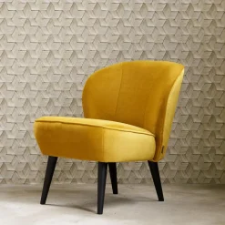 Fauteuils|Ygo Fauteuil CORKSCREW Oker Velvet