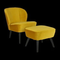 Fauteuils|Ygo Fauteuil CORKSCREW Oker Velvet