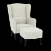 Fauteuils|Ygo Fauteuil SPAIN met poef Poso Ivory