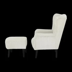 Fauteuils|Ygo Fauteuil SPAIN met poef Poso Ivory