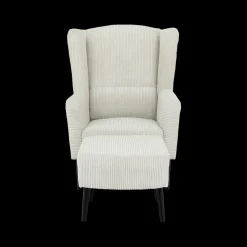 Fauteuils|Ygo Fauteuil SPAIN met poef Poso Ivory