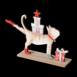 Kerst|Ygo Fig. MITZI Kat Hout Multi Ass.