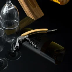 Aperitief & Wijn|Ygo Fleshouder ACARA Acacia M/Flesopener