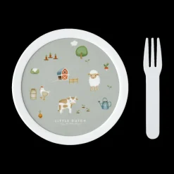 Lunchboxes & Drinkbussen|To Go|Ygo Fruitbox LITTLE FARM 300ml Groen