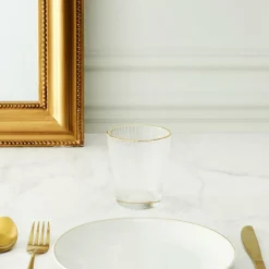 Glazen|Ygo Glas LIZERET 35cl M/Boord Goud