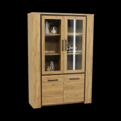 Vitrinekasten|Ygo Glaskast ANTONIO French Oak B133