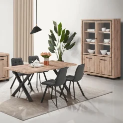 Vitrinekasten|Ygo Glaskast DELPHINE 2D/Glas - 2D (incl. LED) B133