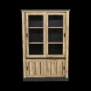 Vitrinekasten|Ygo Glaskast KAMIEL Industrial Oak