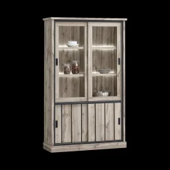 Vitrinekasten|Ygo Glaskast VIENNA B126 Canyon Oak