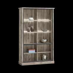 Vitrinekasten|Ygo Glaskast VIENNA B126 Canyon Oak