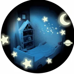 Decoratieve Accessoires|Ygo Glow in The Dark Stickers IN SPACE Ruimte Set van 24