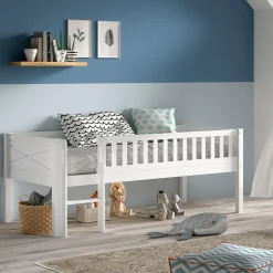 Slaapkamer|Bedden|Ygo Halfhoogslaper CHARLOTTE Wit 90x200