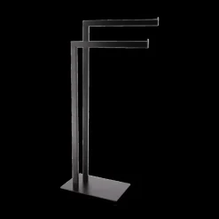 Badkameropbergers|Ygo Handdoekhouder CARZO 2-Arm Met. Zwart