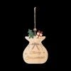 Kerst|Ygo Hanger Kerstzak MERRY CHRISTMAS Hout