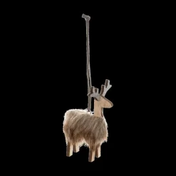Kerst|Ygo Hanger Rendier POHJA Hout/Bont Ass.