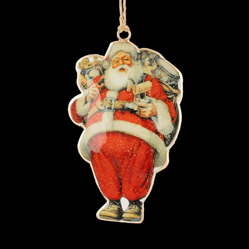 Kerst|Ygo Hanger VINTAGE SANTA Kerstman Met. Multi
